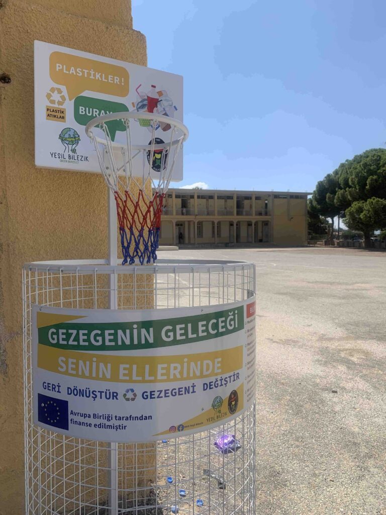 Mağusa Kültür Derneği, basket potası atık ayrıştırma kutuları, Avrupa Birliği Projesi, Proje Müdürü Münise Alibeyoğlu