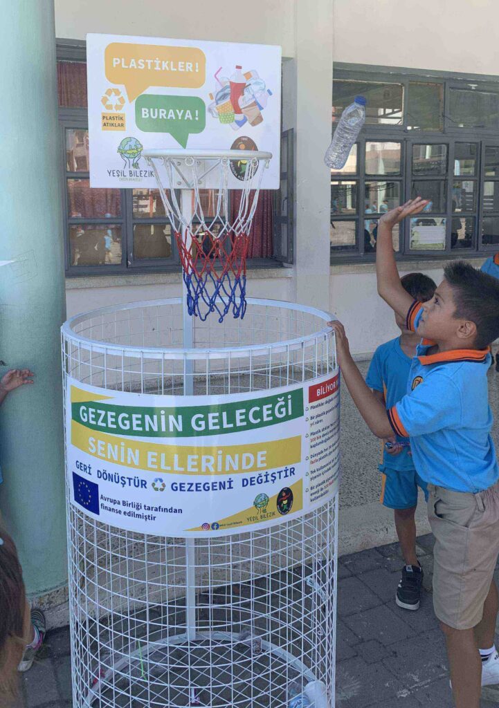 Mağusa Kültür Derneği, basket potası atık ayrıştırma kutuları, Avrupa Birliği Projesi, Proje Müdürü Münise Alibeyoğlu